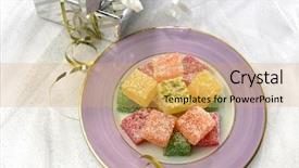  Presentation with turkish - Cool new PPT theme with festival eid mubarak - turkish sweet and gift pack backdrop and a yellow colored foreground