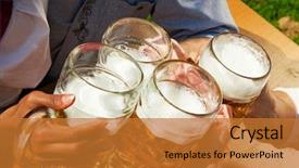  Presentation with focus group - Presentation theme with festival like the oktoberfest background and a gold colored foreground