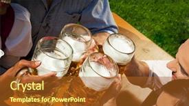  Presentation with focus group - Colorful PPT theme enhanced with festival like the oktoberfest backdrop and a tawny brown colored foreground