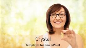  Presentation with skincare - Theme having festival masks - beauty skincare and cosmetics concept background and a lemonade colored foreground