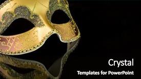  Presentation with carnival - Audience pleasing presentation design consisting of festival masks - carnival mask on a black backdrop and a black colored foreground