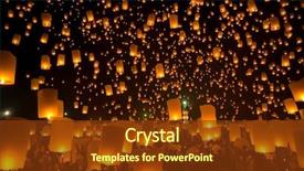  Presentation with lanna lantern - Slide set featuring festival thai lanna tradition religion background and a tawny brown colored foreground