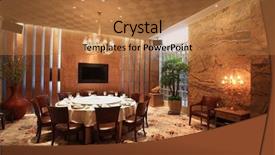  Presentation with banquet - Presentation design having festive and lively wedding set background and a coral colored foreground