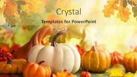  Presentation with halloween pumpkins thanksgiving day - Presentation featuring festive-autumn-decor-from-pumpkins background and a yellow colored foreground