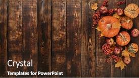  Presentation with halloween pumpkins thanksgiving day - Amazing presentation having festive autumn still life with pumpkins red apples berries and leaves on dark wooden background top view with copy space concept of autumn harvest happy thanksgiving day or halloween backdrop and a wine colored foreground