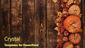  Presentation with halloween pumpkins thanksgiving day - Presentation with happy thanksgiving day or halloween background and a tawny brown colored foreground