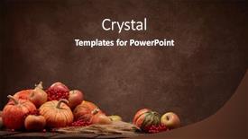  Presentation with halloween pumpkins thanksgiving day - Colorful presentation theme enhanced with festive-autumn-still-life backdrop and a wine colored foreground