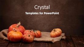  Presentation with brown harvest - Presentation theme featuring festive-autumn-still-life background and a tawny brown colored foreground