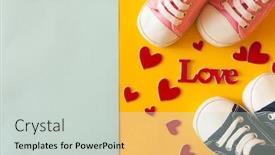  Presentation with baby celebration - PPT layouts enhanced with festive-background-decoration-for-birthday background and a lemonade colored foreground