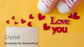  Presentation with baby celebration - Slide deck with festive-background-decoration-for-birthday background and a coral colored foreground