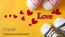  Presentation with birthday celebration - Colorful PPT theme enhanced with festive-background-decoration-for-birthday backdrop and a yellow colored foreground