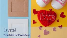  Presentation with baby celebration - Beautiful slide deck featuring festive-background-decoration-for-birthday backdrop and a lemonade colored foreground