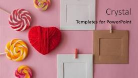  Presentation with birthday celebration - Slide set consisting of festive-background-decoration-for-birthday background and a coral colored foreground