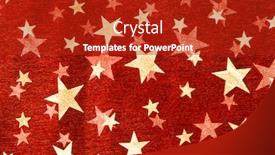  Presentation with red stars - Audience pleasing presentation consisting of festive background with stars in red color backdrop and a crimson colored foreground