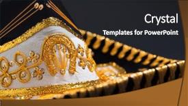  Presentation with mariachi - Beautiful presentation theme featuring festive black mexican felt mariachi backdrop and a dark gray colored foreground