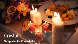  Presentation with festive - PPT layouts featuring festive candles on the wedding background and a tawny brown colored foreground
