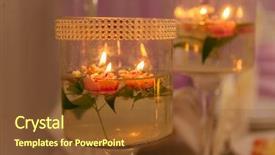  Presentation with festive - Theme enhanced with festive candles on the wedding background and a tawny brown colored foreground