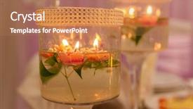  Presentation with festive - Amazing presentation design having festive candles on the wedding backdrop and a coral colored foreground