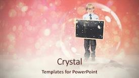  Presentation with red globe - Cool new presentation design with festive child in snow globe backdrop and a lemonade colored foreground