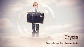  Presentation with festive - Cool new slide set with festive child in snow globe backdrop and a lemonade colored foreground