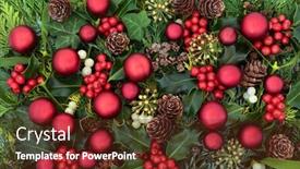  Presentation with christmas red - Slides having festive-christmas-background-with-red background and a tawny brown colored foreground