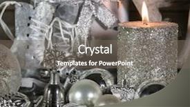  Presentation with christmas advent - Audience pleasing slides consisting of festive christmas decoration in silver with burning advent candles backdrop and a gray colored foreground