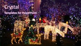  Presentation with festive - Theme having festive christmas light display background and a violet colored foreground