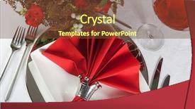  Presentation with napkins - Theme enhanced with festive christmas or wedding table background and a tawny brown colored foreground