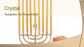  Presentation with hanukkah - Amazing presentation theme having festive composition for hanukkah isolated on white backdrop and a lemonade colored foreground