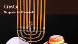  Presentation with hanukkah - Presentation featuring festive composition for hanukkah isolated on black background and a wine colored foreground