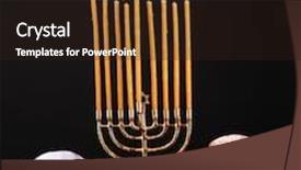  Presentation with hanukkah - Beautiful PPT theme featuring festive composition for hanukkah isolated on black backdrop and a wine colored foreground