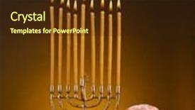  Presentation with hanukkah - Colorful presentation theme enhanced with festive composition for hanukkah on dark background backdrop and a wine colored foreground