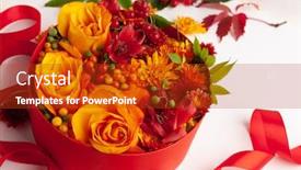  Presentation with festive - Theme having festive-composition-with-beautiful-flowers background and a crimson colored foreground
