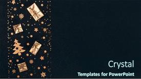  Presentation with gold design - Audience pleasing slide set consisting of festive-composition-with-golden-christmas backdrop and a wine colored foreground