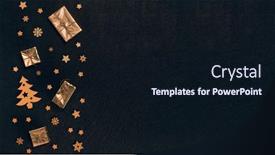  Presentation with gold design - Presentation theme consisting of festive-composition-with-golden-christmas background and a wine colored foreground