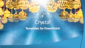  Presentation with blue lights - PPT theme consisting of festive-decoration-with-garland-lights background and a teal colored foreground