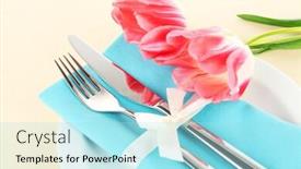  Presentation with dining table - Cool new slides with festive-dining-table-setting backdrop and a arctic colored foreground