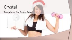  Presentation with red and white festive - Amazing PPT theme having festive fit blonde showing scales backdrop and a  colored foreground
