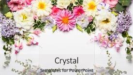  Presentation with greeting card - Amazing presentation design having festive flower composition with greeting backdrop and a light gray colored foreground