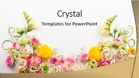  Presentation with white flower frame - Theme enhanced with festive flower composition background and a white colored foreground