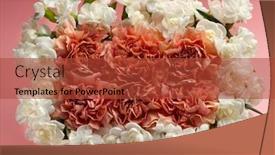  Presentation with frame pink - PPT theme enhanced with festive-flowers-frame-made background and a red colored foreground