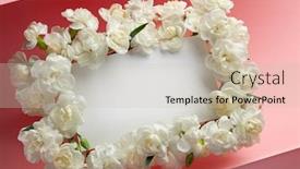  Presentation with frame pink - Theme with festive-flowers-frame-made background and a soft green colored foreground