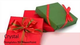  Presentation with festive - Audience pleasing slides consisting of festive gift box stack isolated backdrop and a red colored foreground