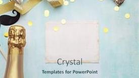  Presentation with greeting card - Slide set having festive-greeting-card-with-copy background and a sky blue colored foreground