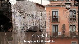  Presentation with virgin mary - Audience pleasing slides consisting of festive-lights-for-the-feast backdrop and a tawny brown colored foreground