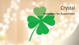  Presentation with green lights - Amazing PPT theme having eco festivals - fortune luck and st patricks backdrop and a lemonade colored foreground