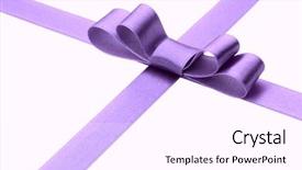  Presentation with gift ribbon - Cool new theme with festive-lilac-gift-ribbon backdrop and a white colored foreground