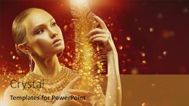  Presentation with dark skin - PPT theme enhanced with festive-luxury-style-a-beautiful background and a gold colored foreground