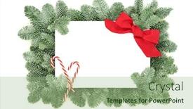  Presentation with winter border - Cool new slides with festive-minimal-christmas-winter-background backdrop and a mint green colored foreground