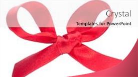  Presentation with red bow - Slide deck consisting of festive-red-gift-bow-isolated background and a white colored foreground